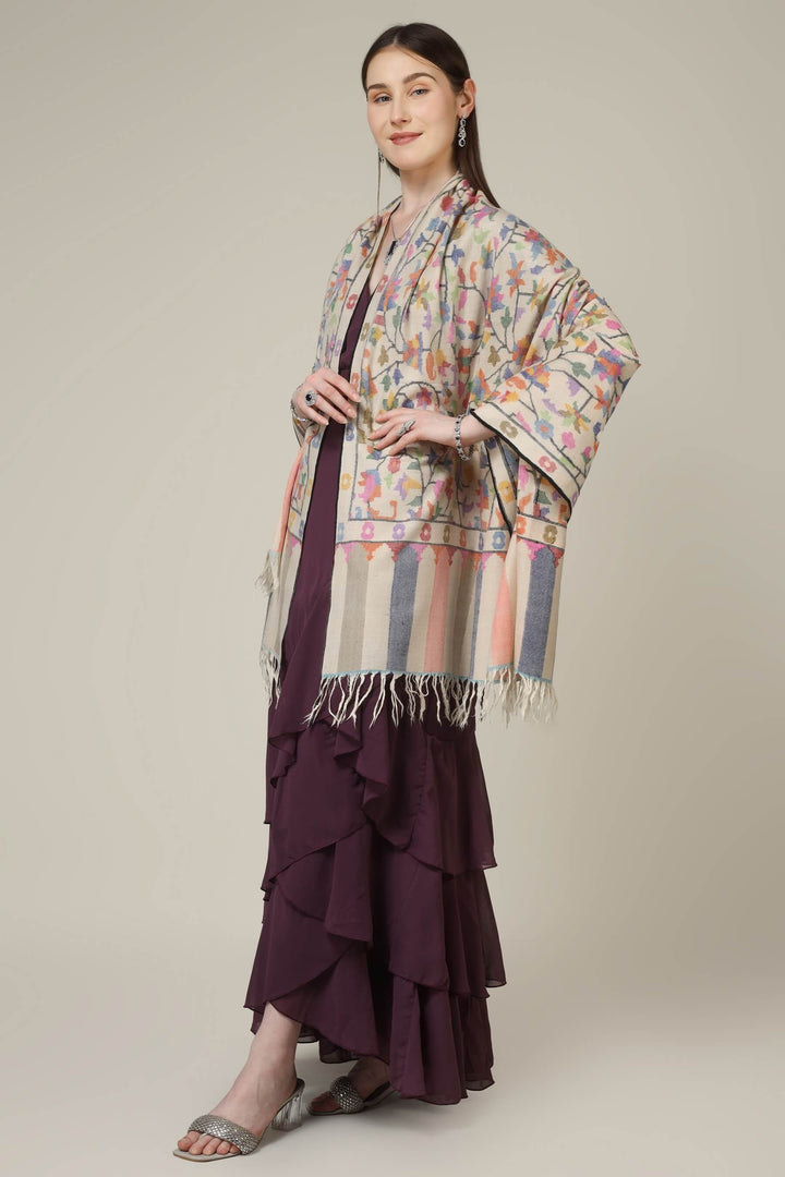 This original certified white kani pashmina from Kashmir showcases a fine handwoven base covered in vivid multicolor kani motifs, creating a luxurious statement that feels both artistic and authentic
    
      | pashmina shawls online | authentic Kashmiri pashmina shawl online | pure pashmina shawl online | original GI certified pashmina shawl online | luxury men's pashmina shawl online from Kashmir | where to buy online pure pashmina in India
    
    | GI Tag Certified - Government-verified authentic Kashmiri Pashmina
    | G20 Official Partner - Selected by India for G20 Summit gifting
    | Handicraft Registered - Official recognition of traditional craftsmanship
    | Certificate of Authenticity - Every purchase includes GI certification