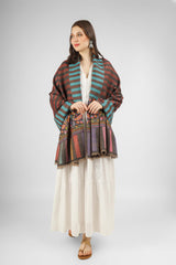 Stripe Reversible kani Pashmina Shawl