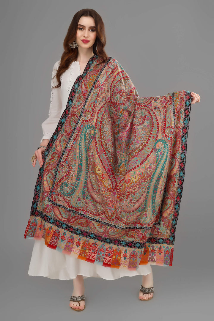 Pashmina Aabshar Kalamkari shawl