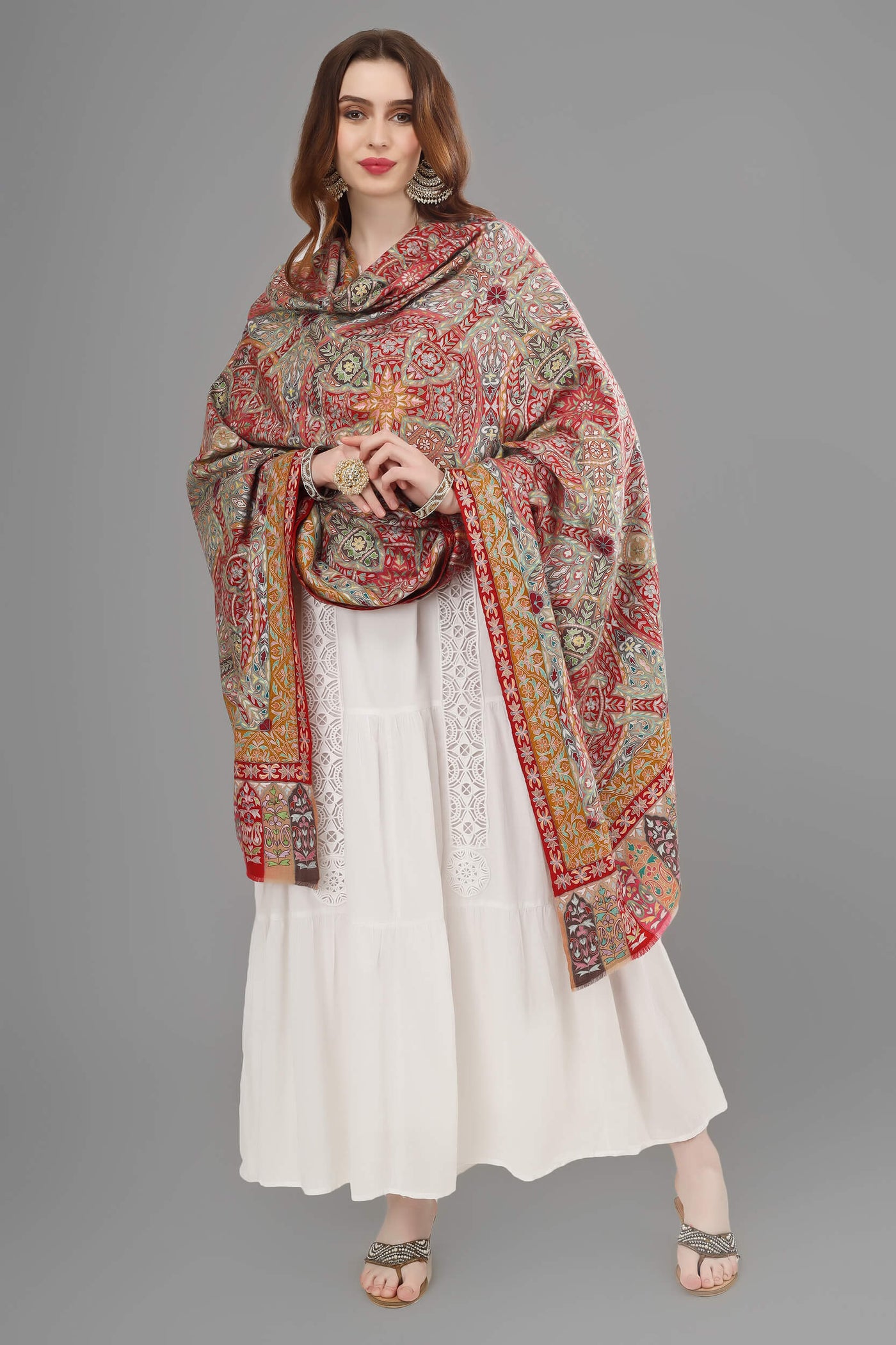 Pashmina Nazima Kalamkari shawl