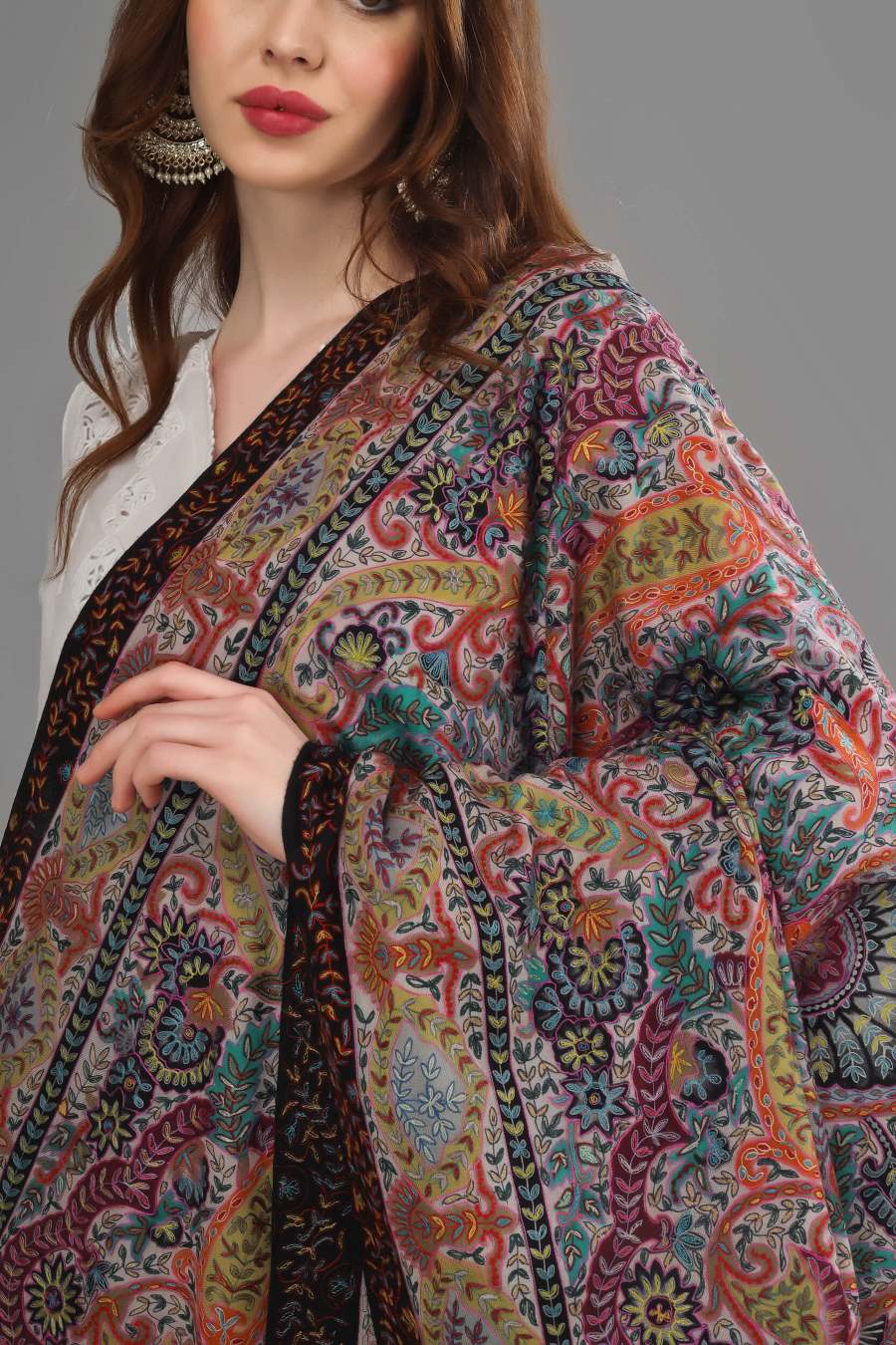 "Kalamkari  |Pashmina Shawls | Buy GI Certified Authentic Kashmiri Pashmina Online | Handmade Kani Shawls and Luxury Cashmere Wraps from Kashmir, India"