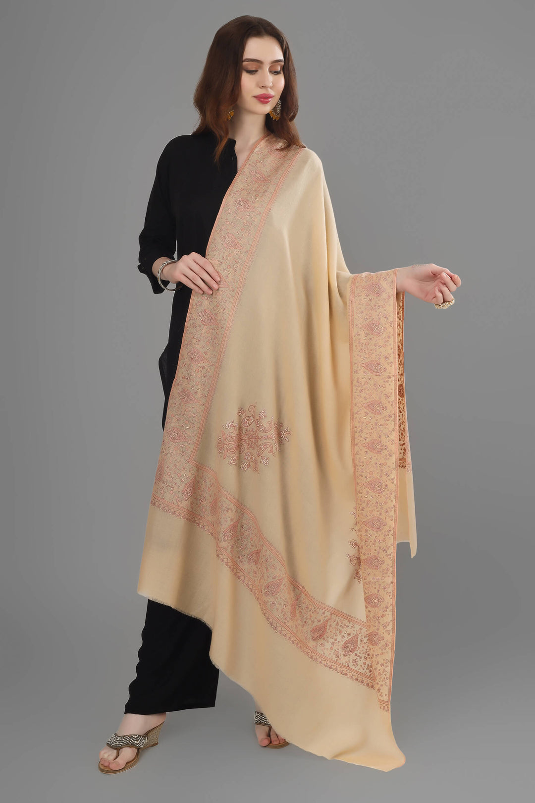 "Pashmina | Shop Authentic GI Certified Kashmiri Pashmina Shawls | Handmade Kani Shawls and Pure Cashmere Wraps Online from India"