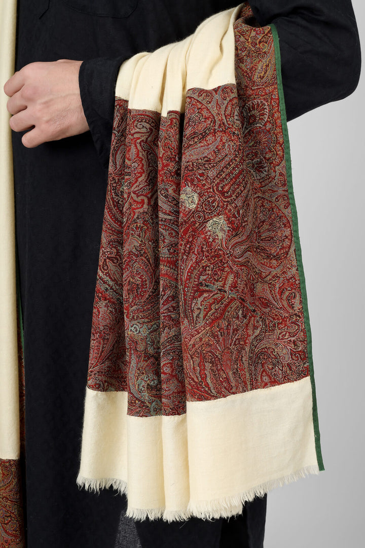 DUBAI- Antique paladaar Jamawar Mens Shawls