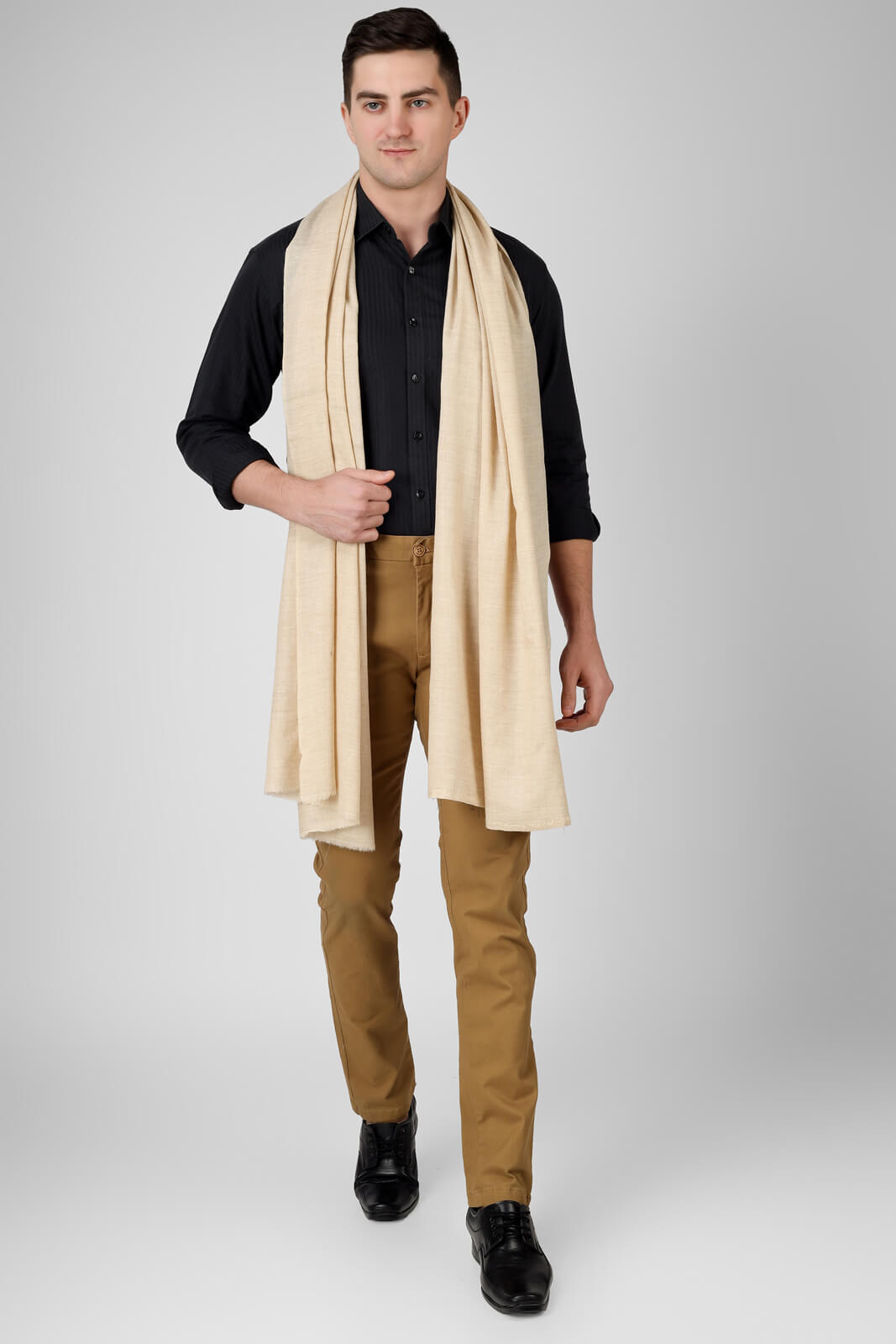 Natural Mens pashmina stole