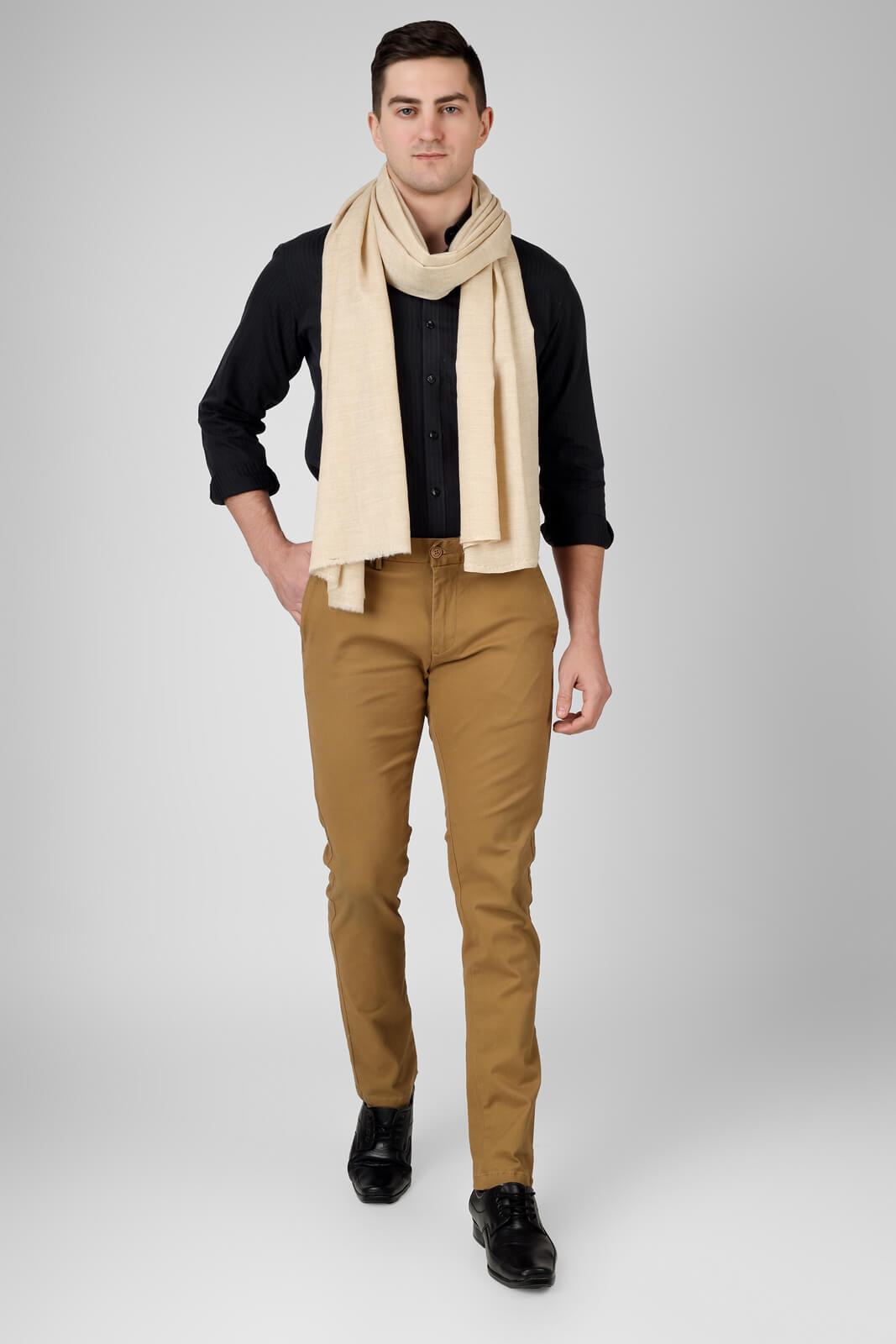 Natural Mens pashmina stole