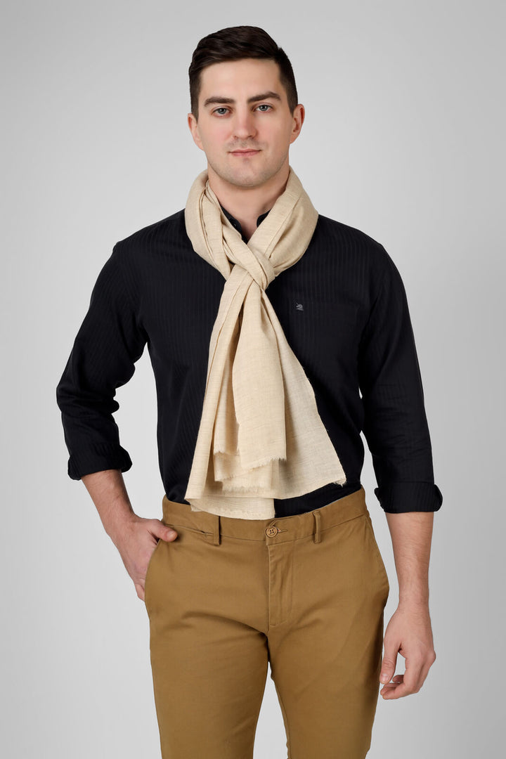 Natural Mens pashmina stole