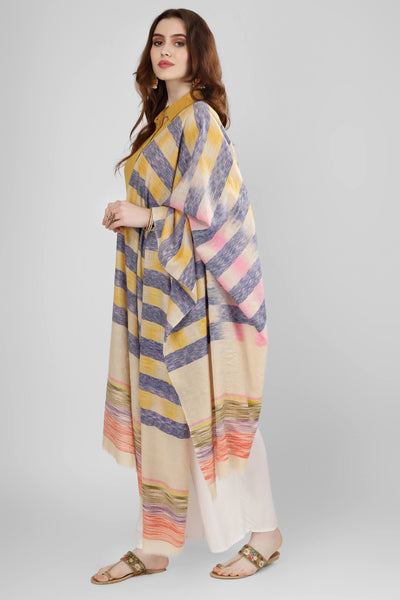 Inaayat Ikkat pashmina shawl