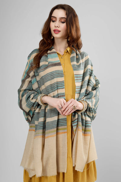 Mayassar Ikkat pashmina shawl