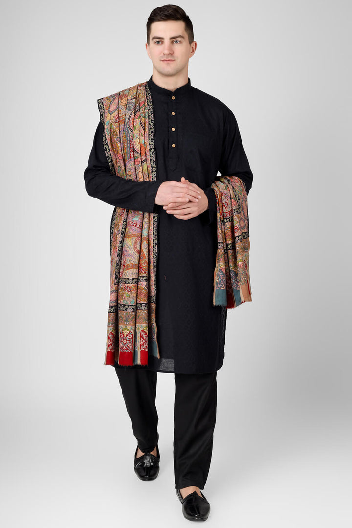 Kalamkari Pashmina mughal Mens Shawls