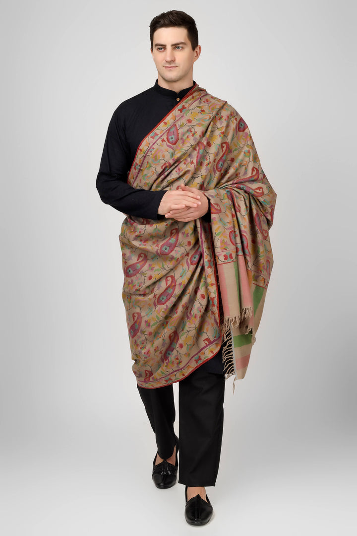  "KANI SHAWL - The Ravishing Shade of Natural (Khudrang) Plays Home to the Dancing Florals and Motifs in All the Colors of Nature, Skilled in the Same Splendid Kani Weave, Available online  - CANADA - USA - GERMANY - QATAR - AUSTRALIA - INDIA - FRANCE - DUBAI - LONDON  - ITALY."