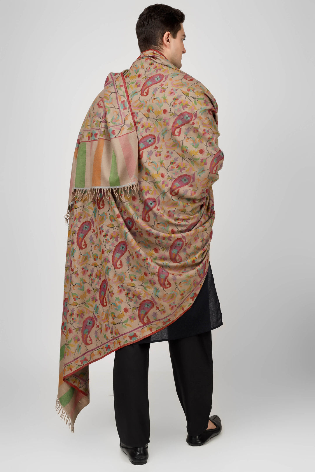  "KANI SHAWL - The Ravishing Shade of Natural (Khudrang) Plays Home to the Dancing Florals and Motifs in All the Colors of Nature, Skilled in the Same Splendid Kani Weave, Available online  - CANADA - USA - GERMANY - QATAR - AUSTRALIA - INDIA - FRANCE - DUBAI - LONDON  - ITALY."