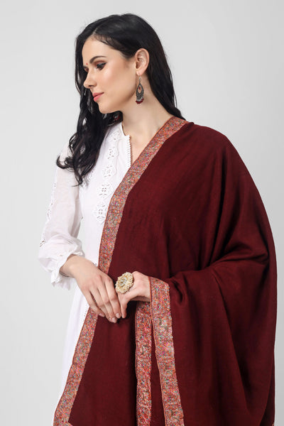 Pashmina paladaar soozni reshimkaar shawl