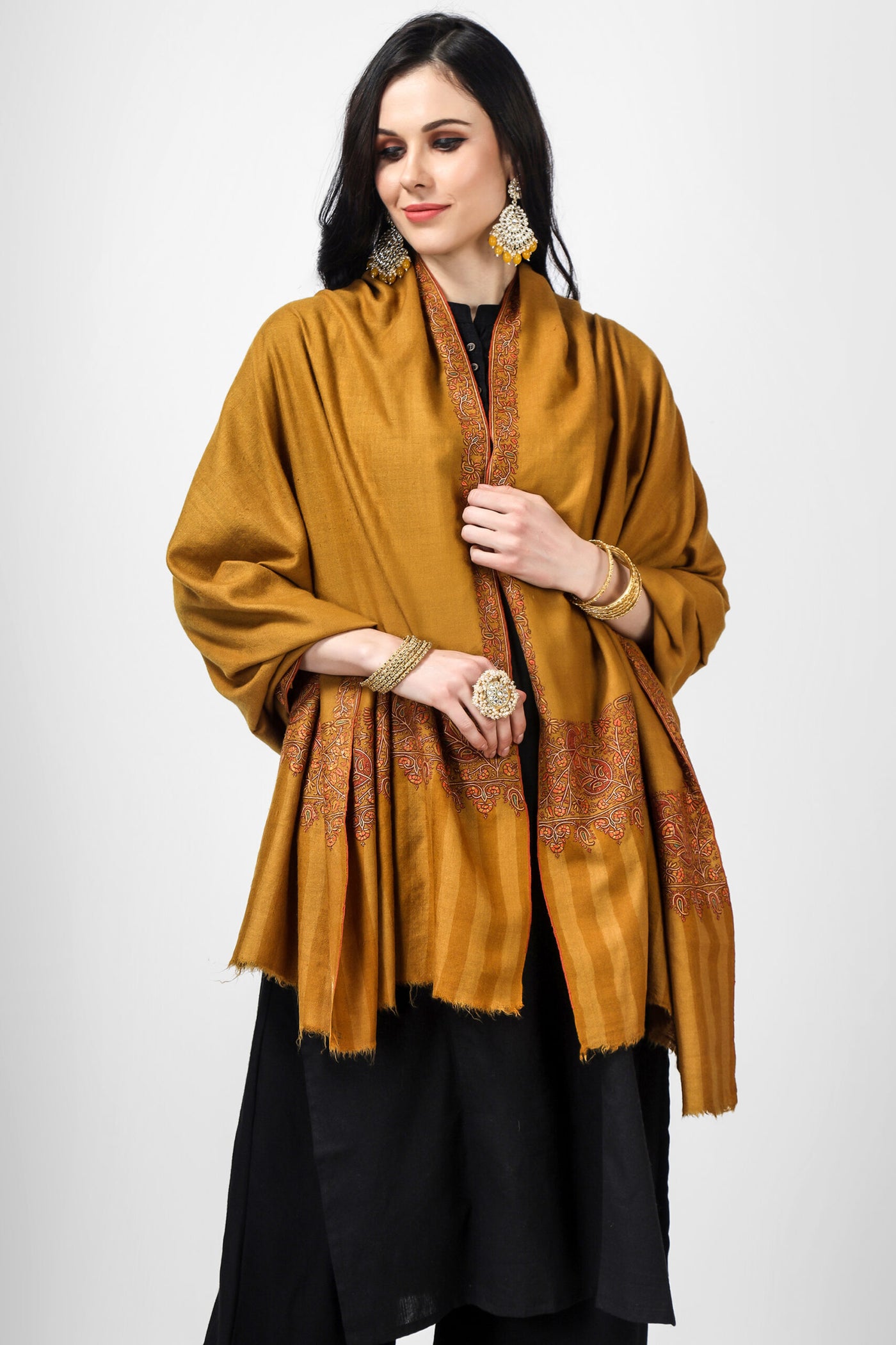 mustard paladaar pashmina shawl
