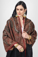 Pashmina black antique chand jamawar shawl