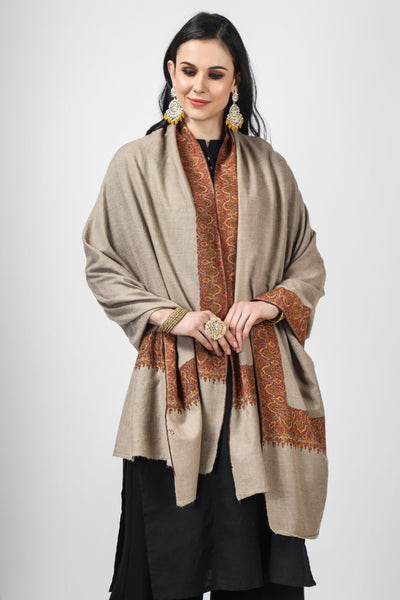 Elevate your fashion game with our exquisite collection of handmade Kashmiri pashmina shawls. Made from natural pashmina wool, our shawls feature stunning designs and intricate embroidery that are sure to turn heads. Indulge in the ultimate luxury and comfort with our premium quality pashmina wool shawls, 
