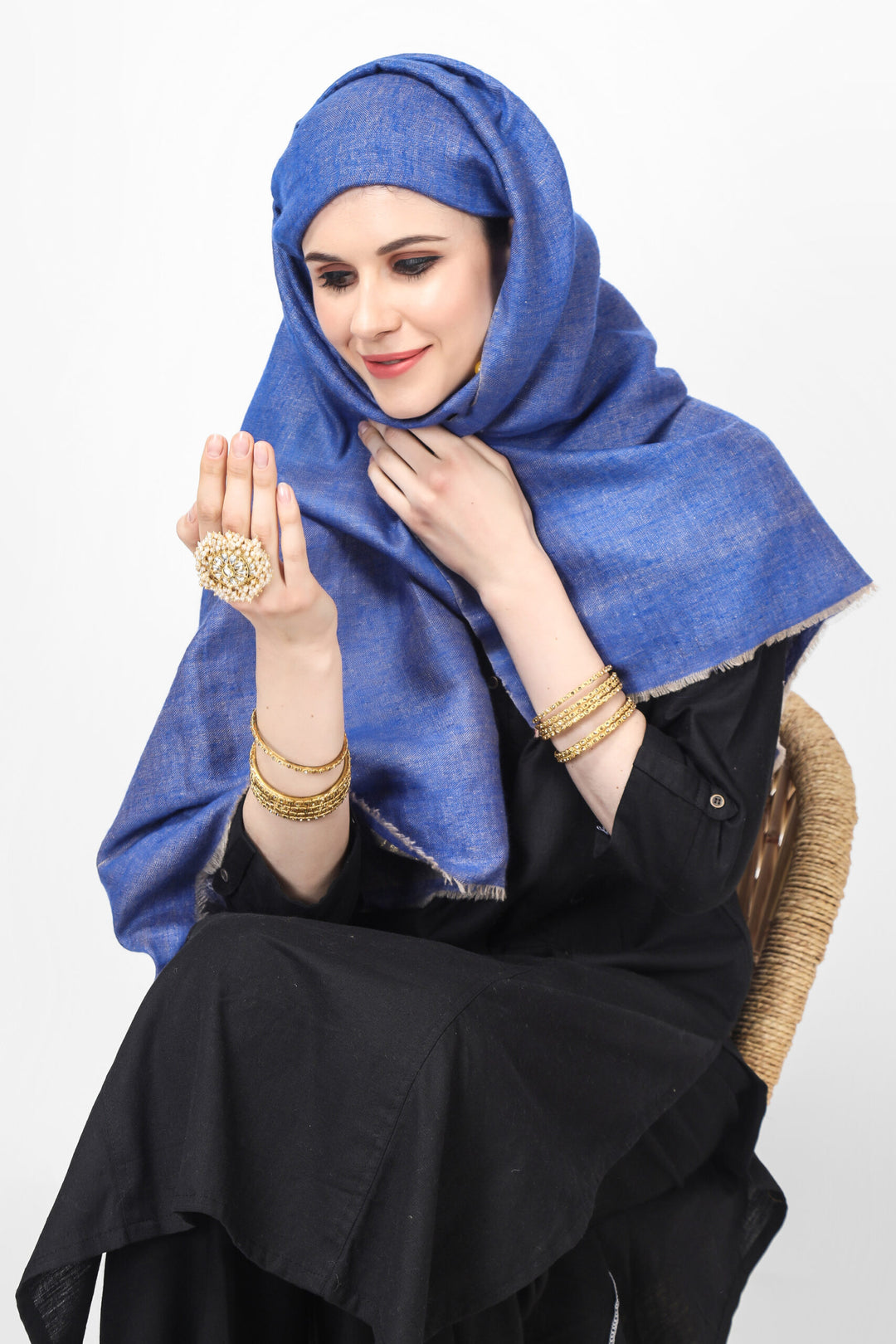 Zari reversible pashmina stole