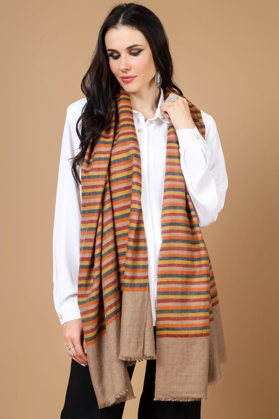 Natural Designer Pashmina Stole