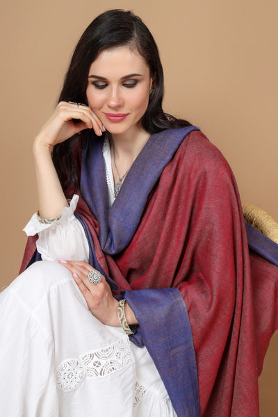 Reversible pashmina shawl