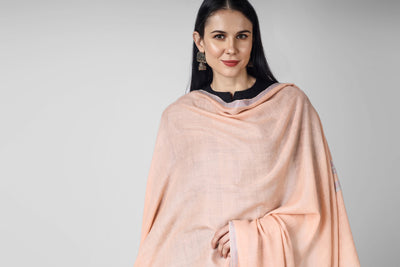 Peach  Mahnoor Pashmina Hashidaar  Sozni Shawl