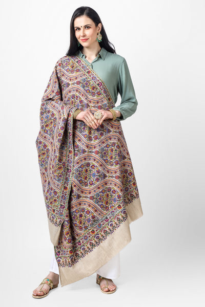 PASHMINA SHAWL - Pure Handmade Pashmina (  Especially made for kalamkari shawl )