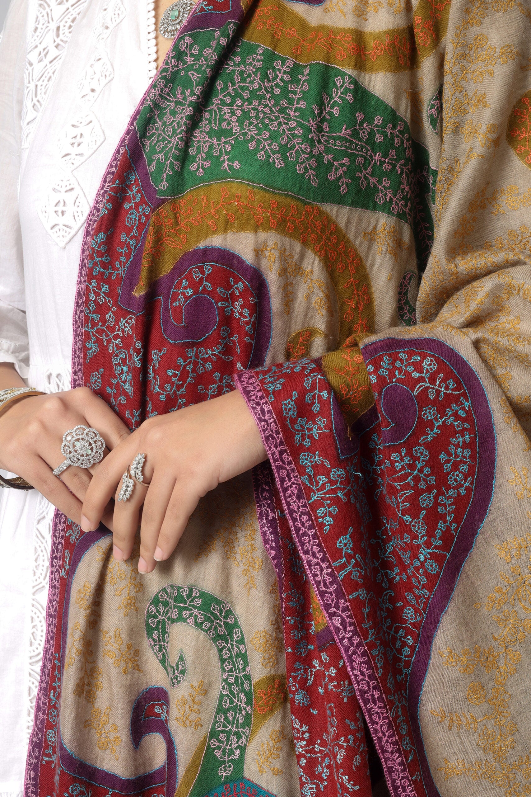 kalamkari kashmiri shawls