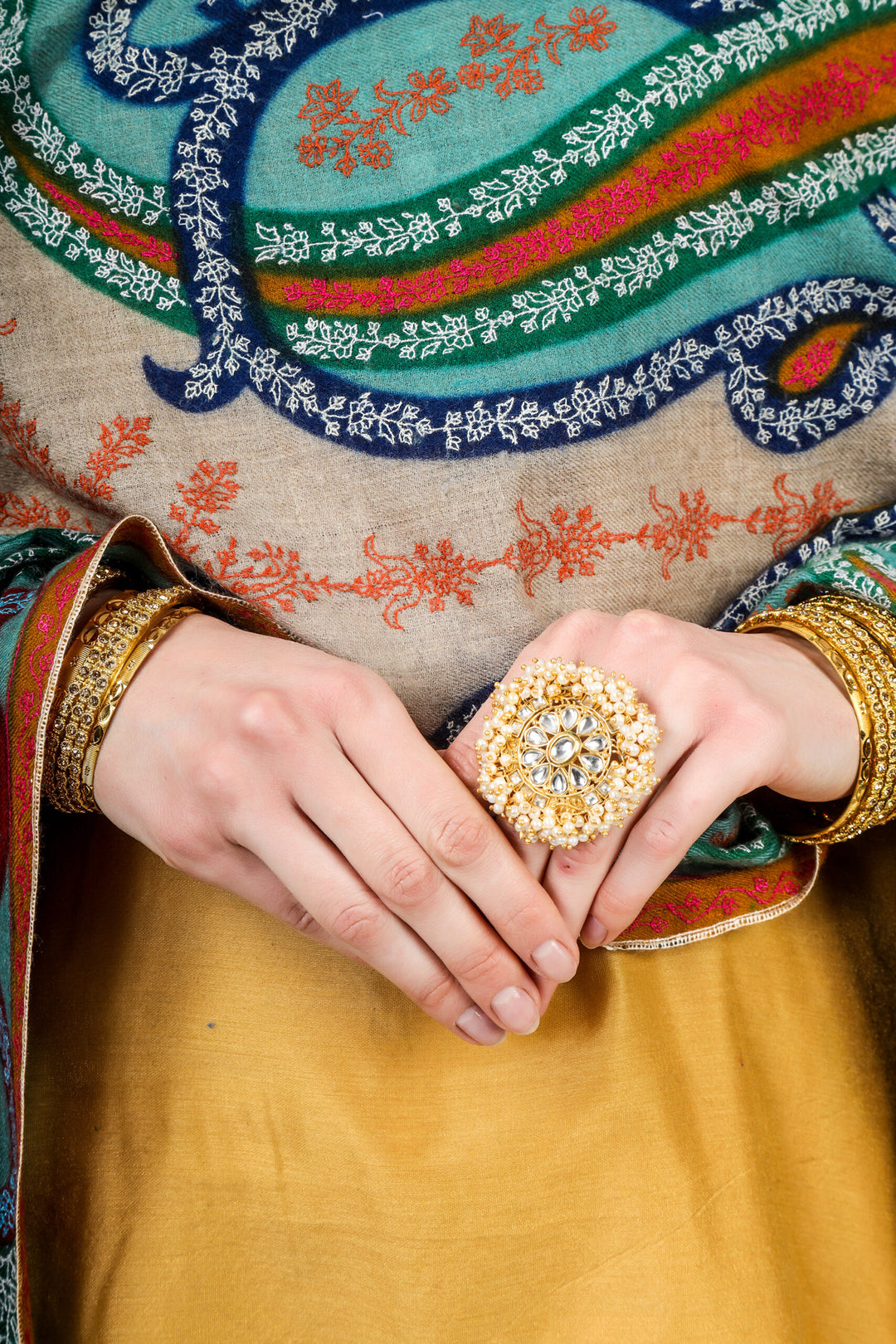 Pashmina Zeeba Kalamkari shawl