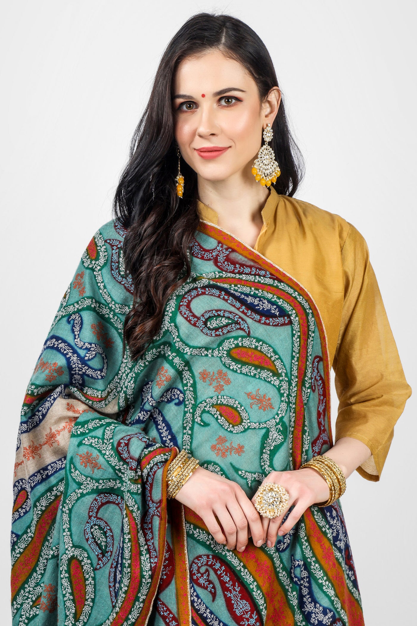 Pashmina Zeeba Kalamkari shawl