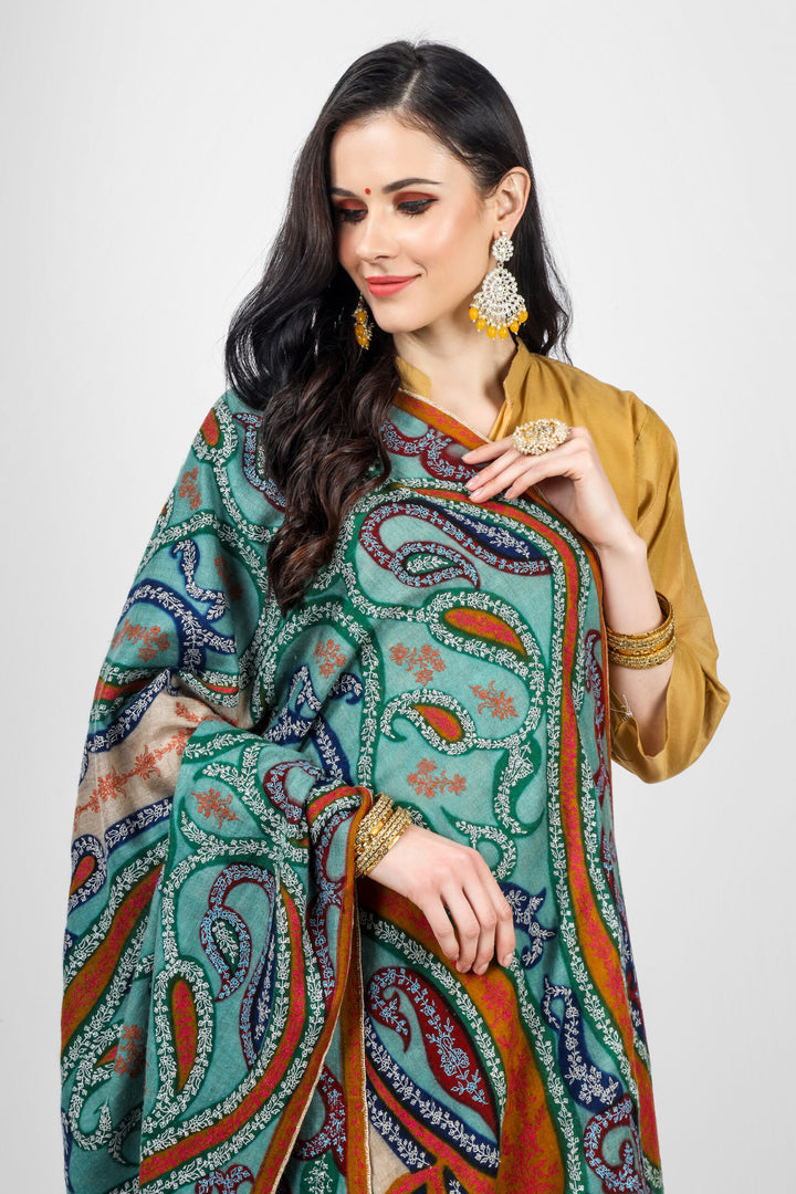 Pashmina Zeeba Kalamkari shawl