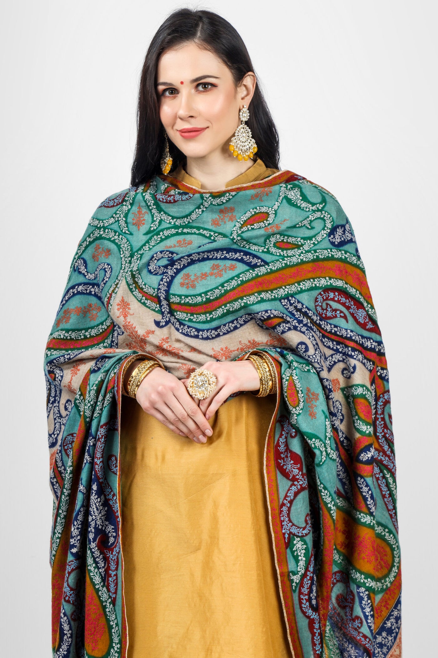 Pashmina Zeeba Kalamkari shawl