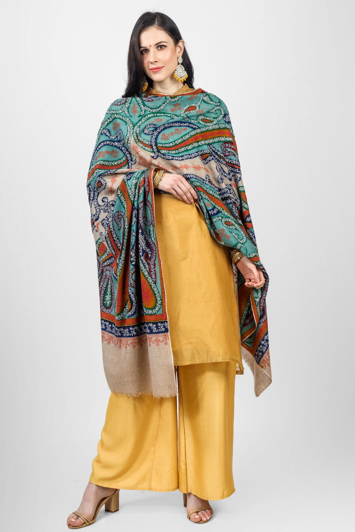 Pashmina Zeeba Kalamkari shawl