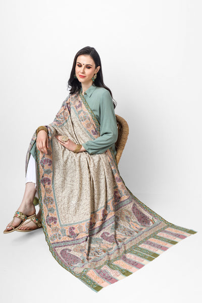 Pashmina Noor Kalamkari shawl