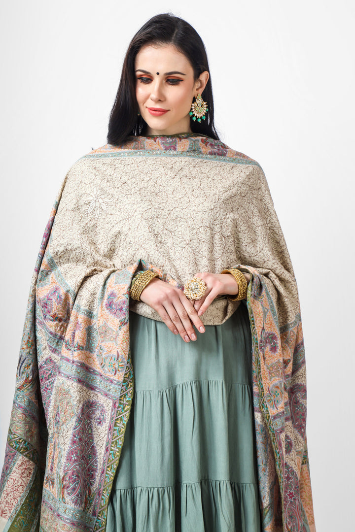 Pashmina Noor Kalamkari shawl