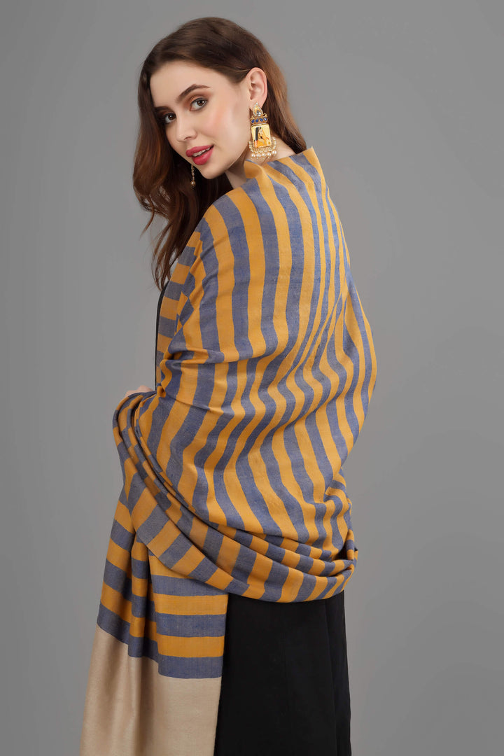 pashmina multiple color stripes shawl