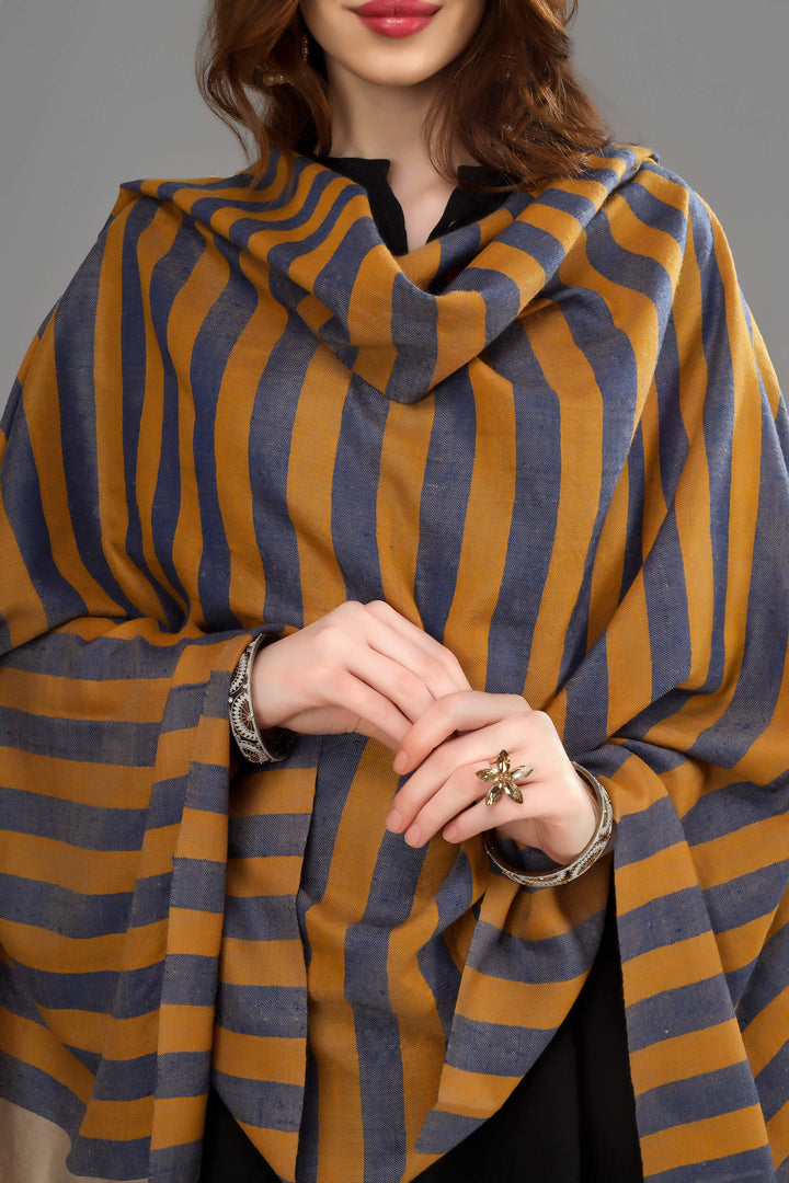 pashmina multiple color stripes shawl